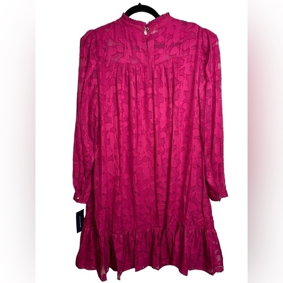 NWT Tommy Hilfiger Shift Chiffon Long Sleeve Mock Neck Dress Size 4 - Picture 9 of 11